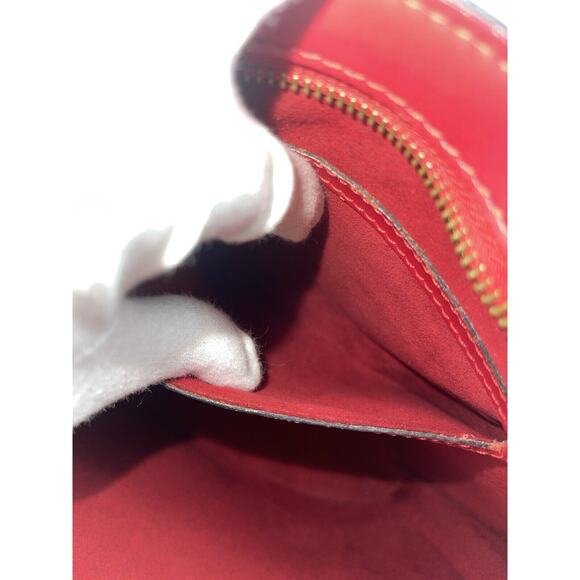 Authentic LOUIS VUITTON Saint Jacques Red EPI Leather Shoulder Bag LV Real - Picture 12 of 16